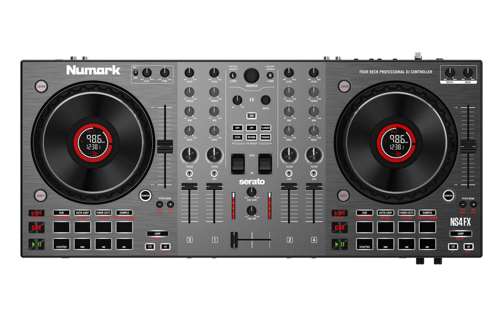 Numark NS4FX, Contrôleur DJ Professionnel 4 Platines
